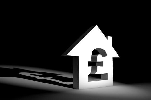 Model of a house with a pound sign
