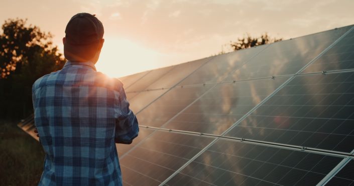 Solar panels on a roof