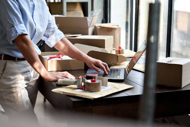 packing goods to send from home eccomerece business